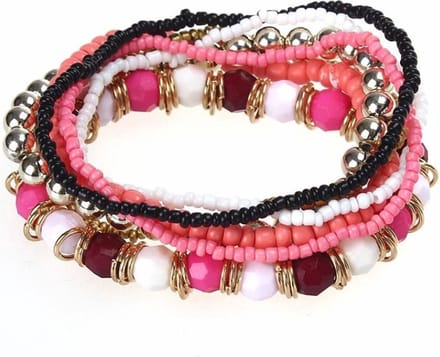 Fako Bijoux® - Armband - Beachbumb - Roze