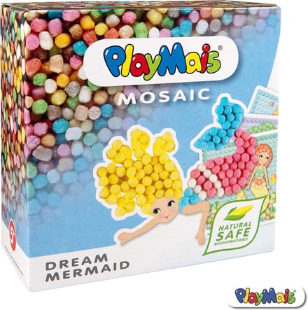 JBM PlayMais Mozaïek Set - Droomzeemeermin - Creatief speelgoed van maïs