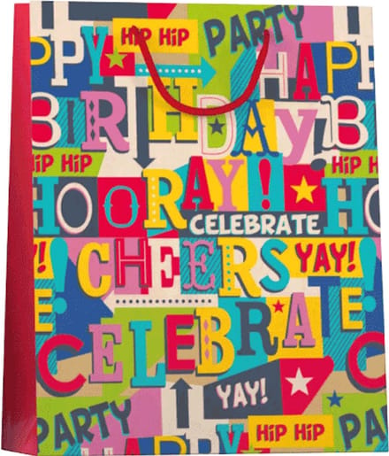 Papieren cadeautas L Bright Kraft