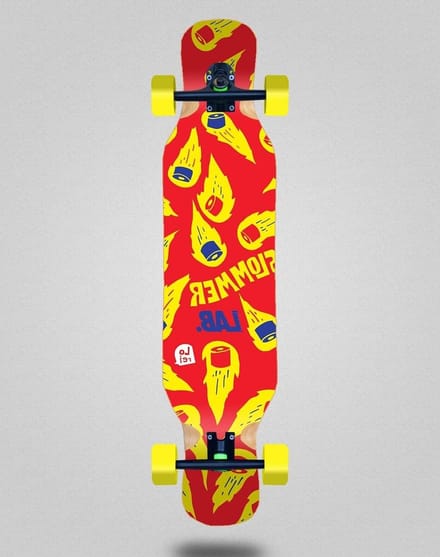 Skateboard Longboard - Compleet board - Buiten rijden - Ruim formaat - 46 x 10 inch - Multicolor