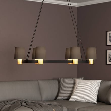 EGLO Edale Hanglamp - E27 - 108 cm - Zwart|Bruin|Cappuccino