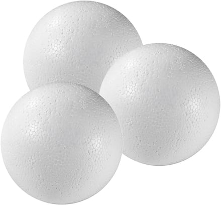 Piepschuim bol/bal - 5x - wit - D8 cm - styropor - hobby figuren - DIY - knutselen - basis materiaal