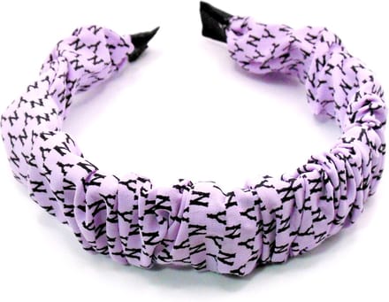 Diadeem lichtpaars met zwart letter-patroon