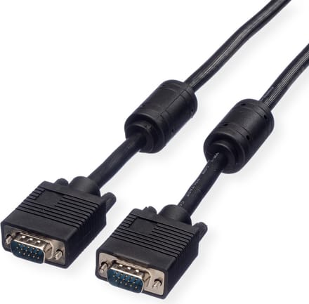 ROLINE SVGA High Quality Kabel met ferrietkernen + DDC, HD15M/M, 15pins, 6 m