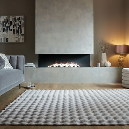 Flycarpets Hoogpolig Vloerkleed - Waffle - Grijs 180 x 290 cm