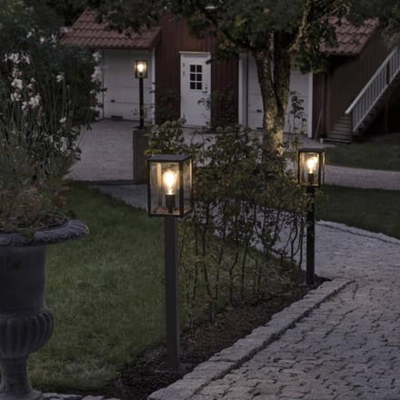 Konstsmide 7350-750 Carpi schwarz Buitenlamp (wand) Gloeilamp E27 Zwart