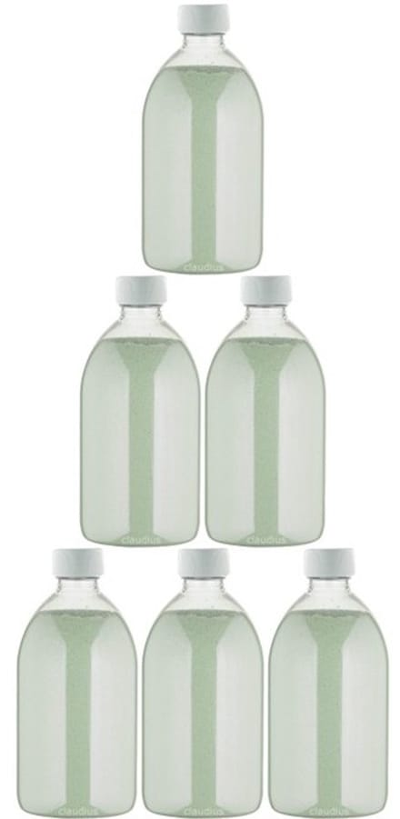Scrubzout Dennen - 650 gram - Fles met witte dop - set van 6 stuks - Hydraterende Lichaamsscrub