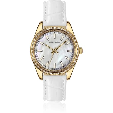 Dames kalfsleren horloge Marc Lauder Tirana MOP