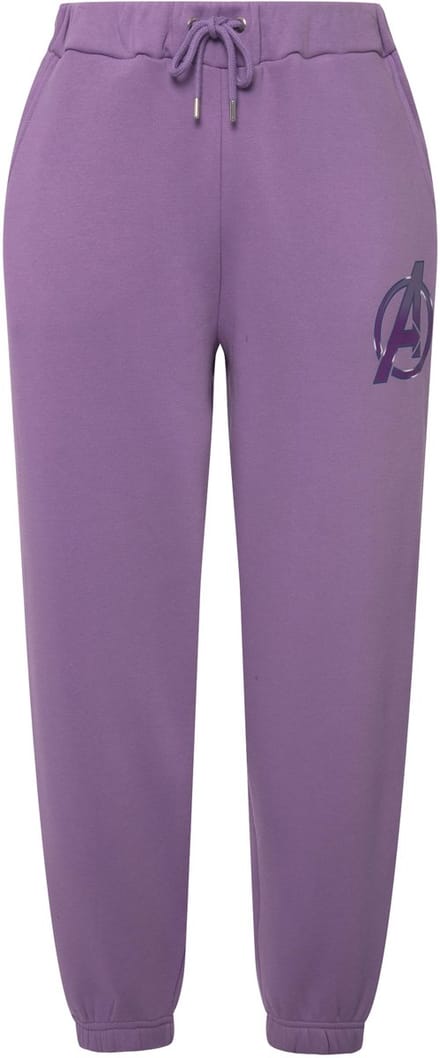 Studio Untold - Dames - Joggingbroek wide legs elastische tailleband - Lavendel - Maat M