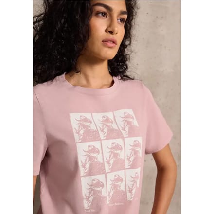 Shirt met verwassen look en print