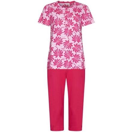 MyRebelle - Pyjama - Palm Springs - Bio Katoen - Roze - Knoopsluiting - Maat 36