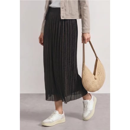 Midirok van mesh met plissé-structuur
