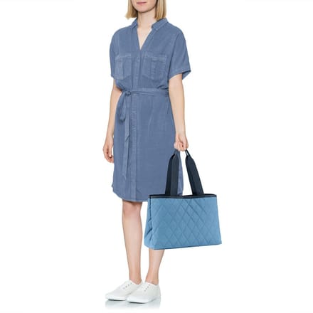 Reisenthel Classic Shopper L Schoudertas - 12L - Rhombus Blauw