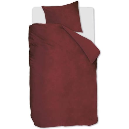 At Home by Beddinghouse Tender dekbedovertrek - Eenpersoons - 140x200/220 cm - Donker Rood