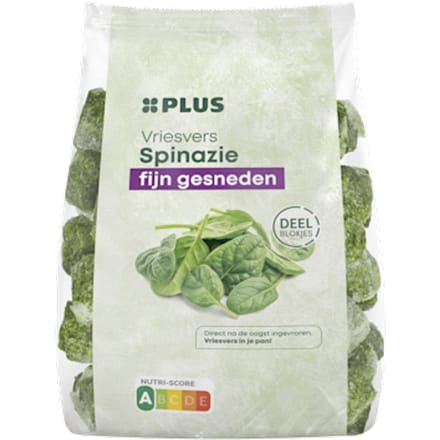 Gehakte spinazie fijn deelblokjes