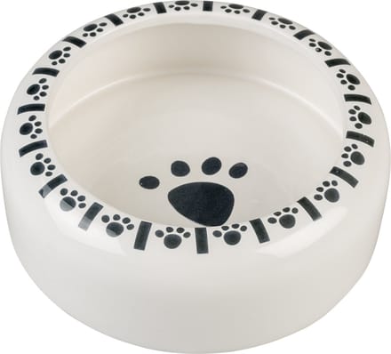 Duvoplus - Voerbak - Knaagdier - Eetkom Stone Bunny Paw S - 100ml - 8x8x3,3cm Wit/zwart - 1st