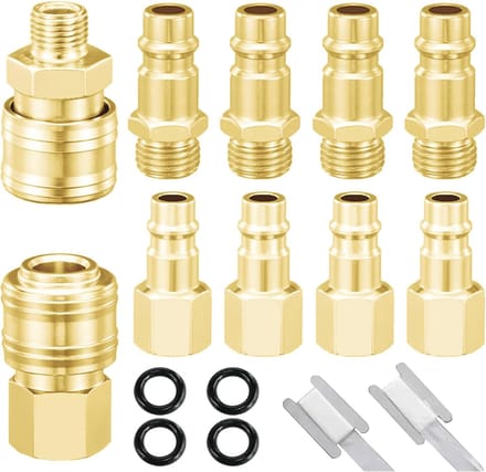 10 Stuks 1/4 Inch BSP Luchtkoppelingen voor Compressors met Luchtdichte Ringen