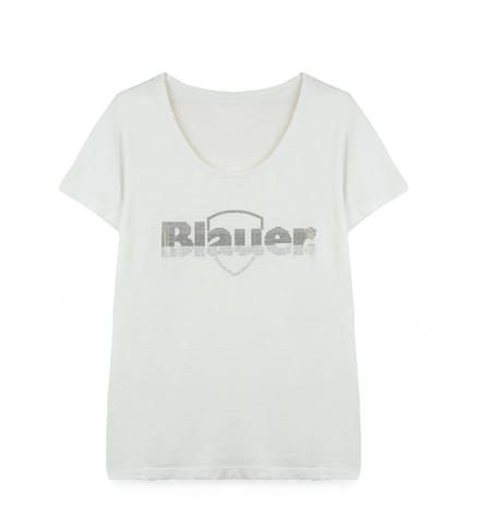Blauer Glitter Degradé T-shirt