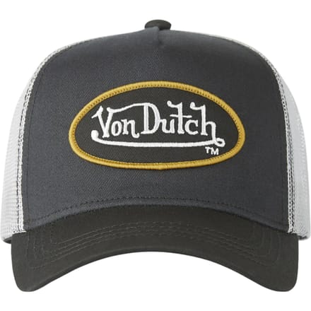 Von Dutch - Snapback Trucker Cap CLA6 | One Size | Verstelbaar | Druksluiting - Zwart / Grijs