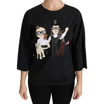 Dolce Gabbana Zwarte Zijden Top