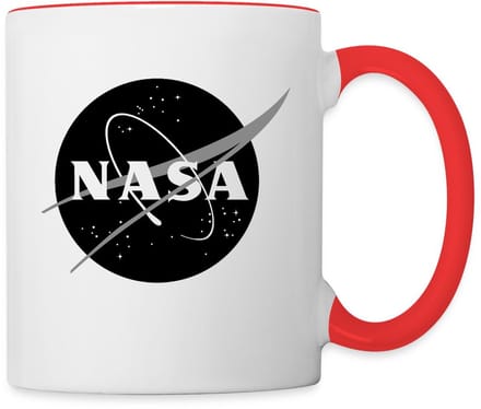 NASA zwart-wit klassiek logo Mok Tweekleurig