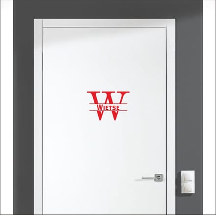 Deursticker Met Naam -  Wietse - Rood