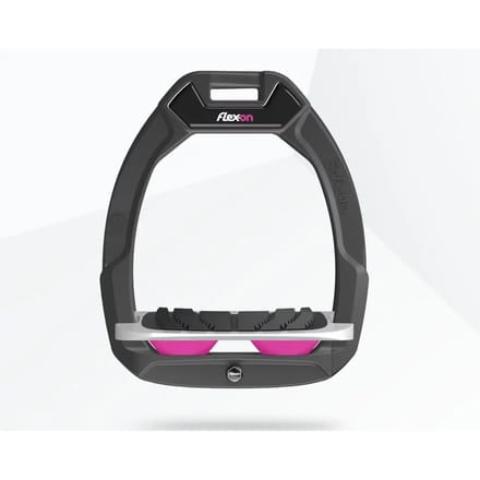 Veiligheidspedalen voor paardrijden, Hellend Grip Antraciet/Grijs/Roze Flex-On Safe-On