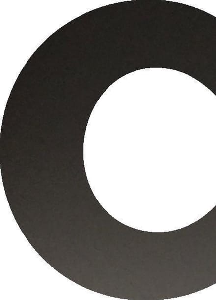 Huisnummer 9 cm - Letter c - Mat Zwart RVS