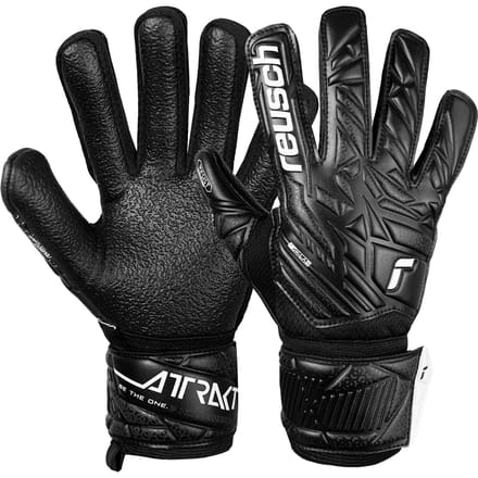 Reusch Attrakt Resist Junior Black - Keepershandschoenen - Maat 7