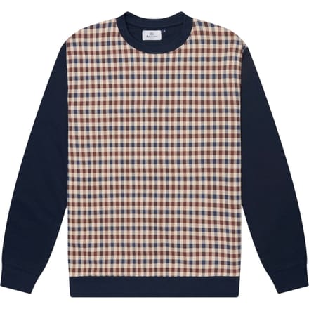 Aquascutum Active Club Check Crewneck Navy