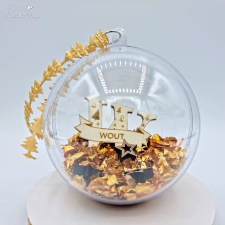 [Nice Little Things] Gepersonaliseerde Luxe Kerstbal - Goud