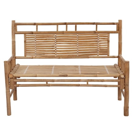 vidaXL - Tuinbank - met - kussen - 120 - cm - bamboe