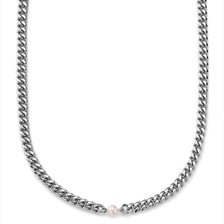 Ocata | Zilverkleurige Ketting met Parels