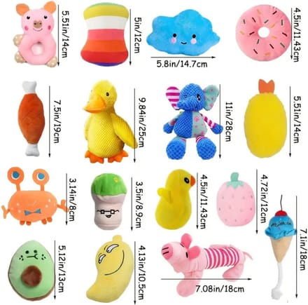 Nivard Honden Speelgoed - Hond - Speelgoed - Dog Toy - Pluche - 10st