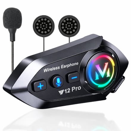 Motorhelm Headset - intercom - Radio - Met Bluetooth 5.4 - Geavanceerde Audio Multitasking - Geschikt voor alle motorhelmen