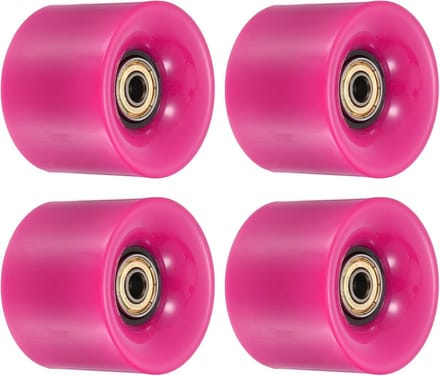 Set van 4 Longboard Wielen 60mm 80A met Lagers - Geschikt voor Skateboard en Cruiser