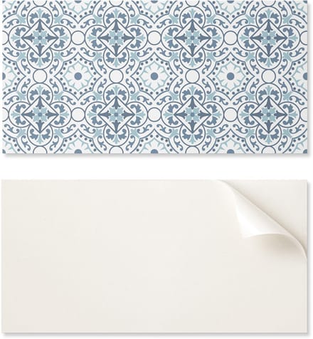 Set vinyl wandtegels met bloemmotieven 6x60x30 cm