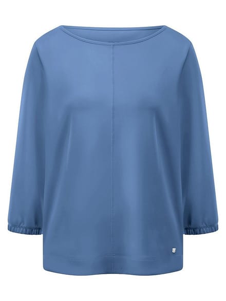 Shirt lichte boothals Van BASLER blauw