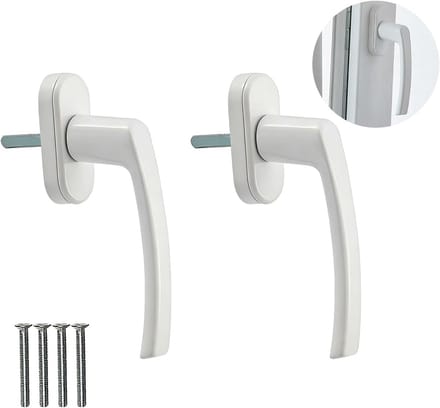 Raamgrepen Aluminium - Raamklinken Deurgrepen - Veiligheid Ramen - Ergonomisch Design - 2 stuks - Wit