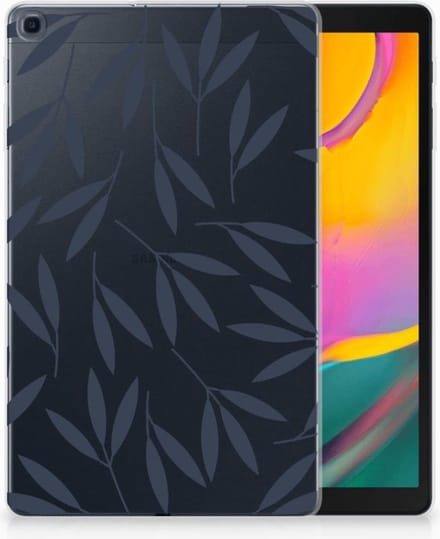 Samsung Galaxy Tab A 10.1 (2019) Siliconen Hoesje Leaves Blue