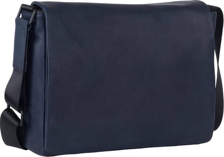 Leonhard Heyden Den Haag messenger L 13 inch - Blauw