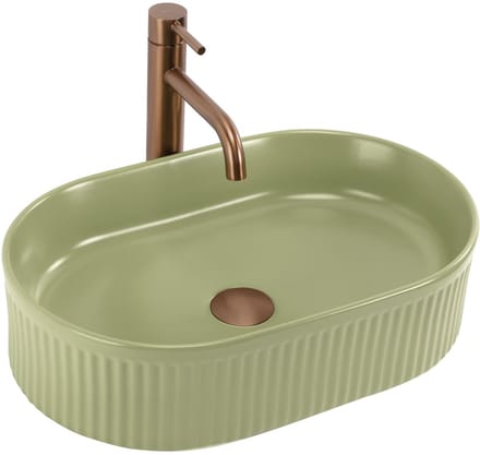 Rea Wastafel Vanda Pistachio Matt - Ovaal - Groente - 49X31X13Cm