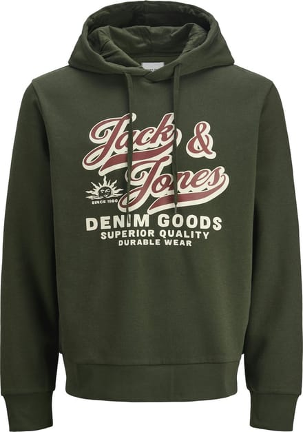 JACK&JONES PLUS - JJELOGO SWEAT HOOD 2 COL 25/26 NOOS PLS - Heren - Sweaters