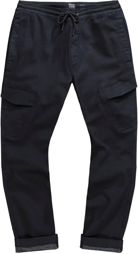 STHUGE - Heren - Cargo broek FLEXLASTIC® elastische tailleband - Zwart - Maat L