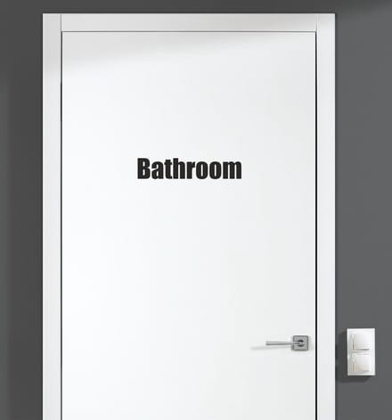 Deursticker - Bathroom - Zwart 16,5x3,5