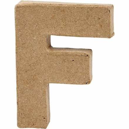 Letter, F, H: 10 cm, B: 7,6 cm, dikte 1,7 cm, 1 stuk