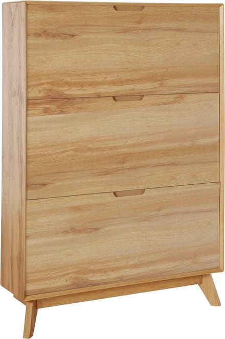 Ezra-Schoenenkast - 3 Kleppen - Bruin Eikenlook