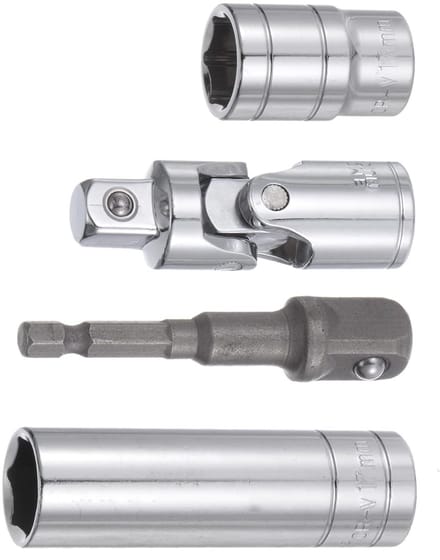 Dailygoods - 4-delige Socket Accessoireset met Adapter