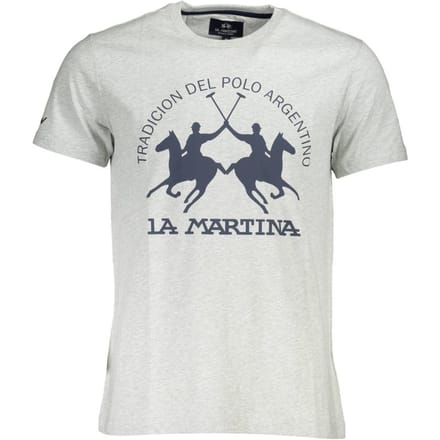 La Martina Grigio Katoenen Heren T-Shirt