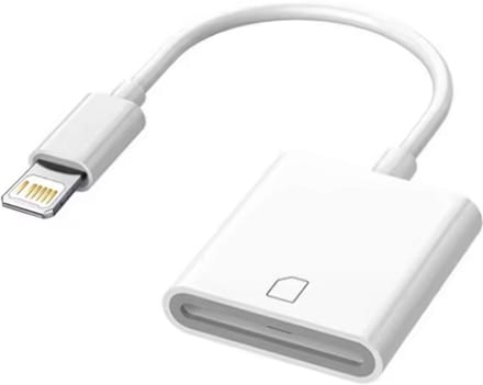 CHPN - SD kaart lezer - Lightning naar SD kaart - Cardreader - Lightning - Wit - Kaartlezer adapter - Cardreader -geschikt voor iPhone en iPad